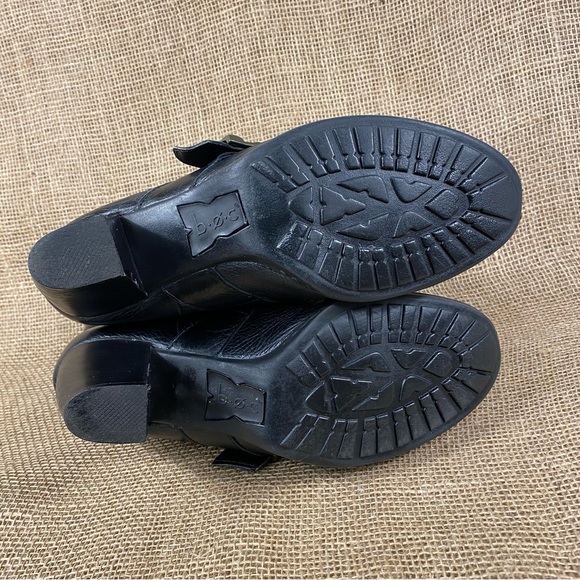 Born boots booties black buckle straps calf high leather women size 10 - Picture 7 of 11